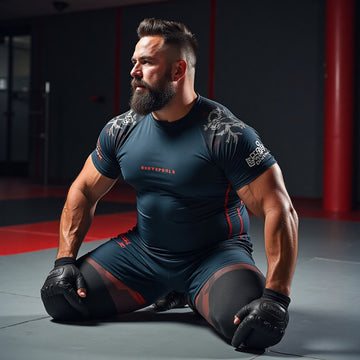 Heavyweight Heroes: Rash Guards Engineered to Stay Put on Bigger Grapplers