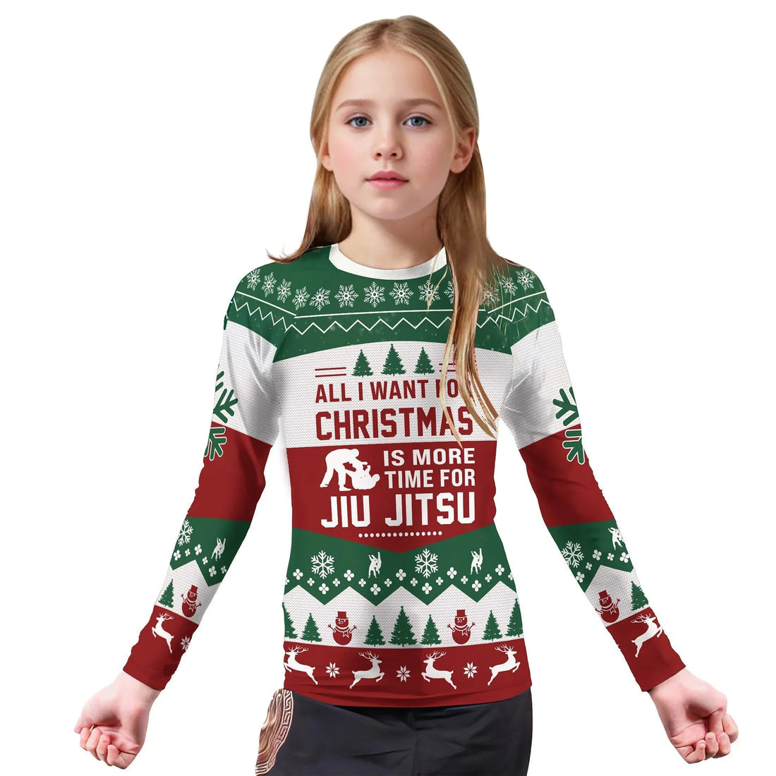 All I Want For Christmas Is Jiu Jitsu Kids Rash Guard