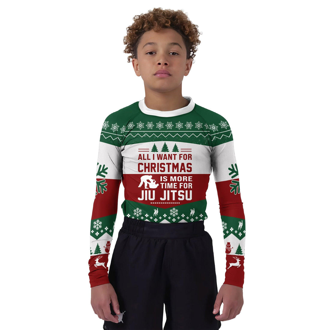 All I Want For Christmas Is Jiu Jitsu Kids Rash Guard