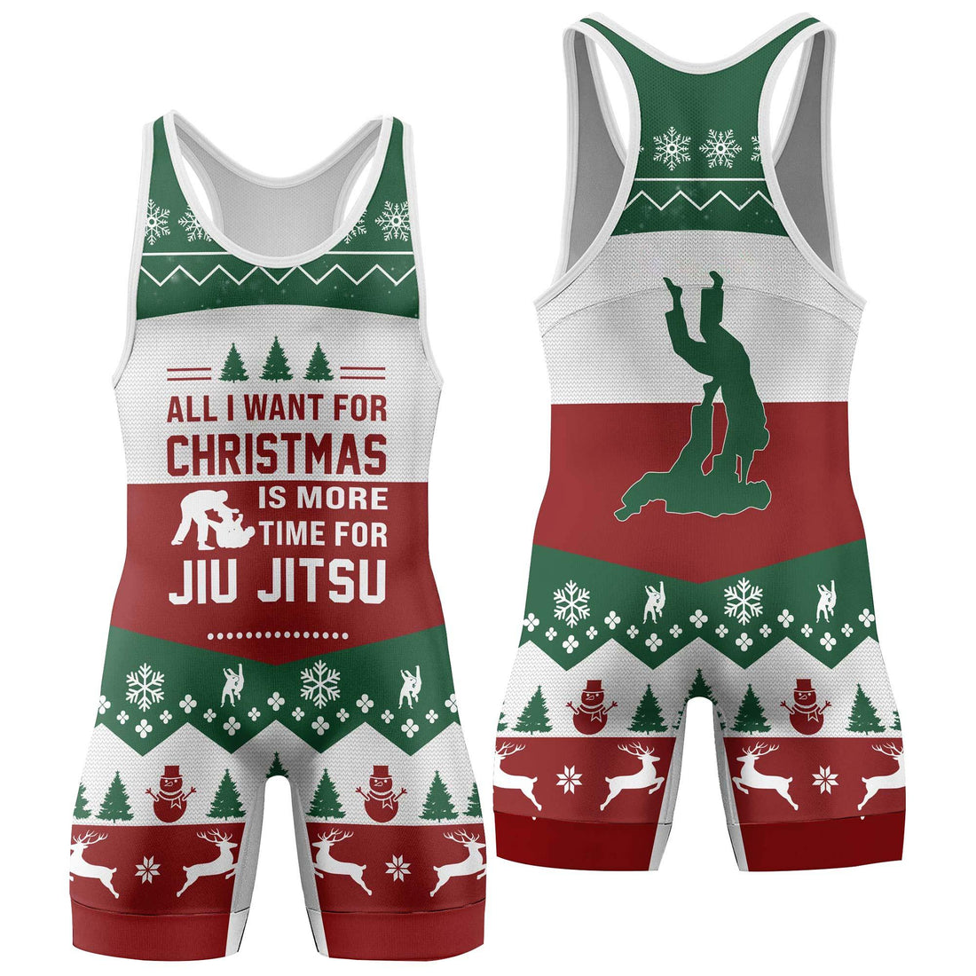 All I Want For Christmas Is Jiu Jitsu Men's Wrestling Singlet