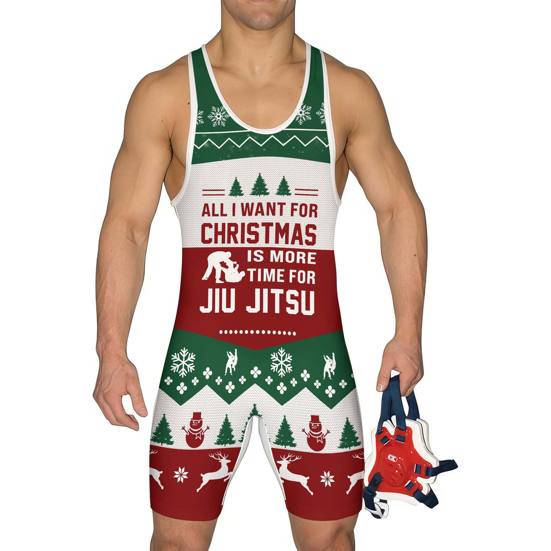 All I Want For Christmas Is Jiu Jitsu Men's Wrestling Singlet