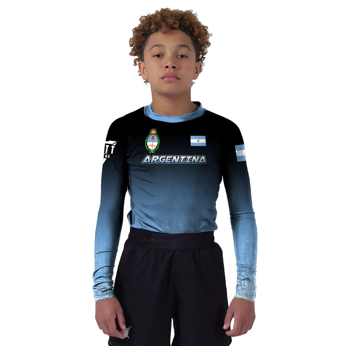 Argentina Halftone Kids Rash Guard