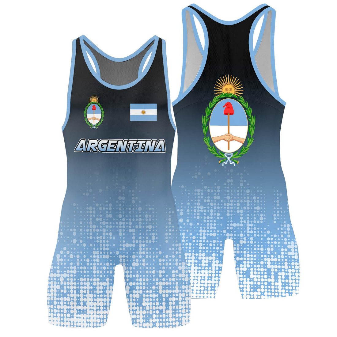 Argentina Halftone Wrestling Singlet