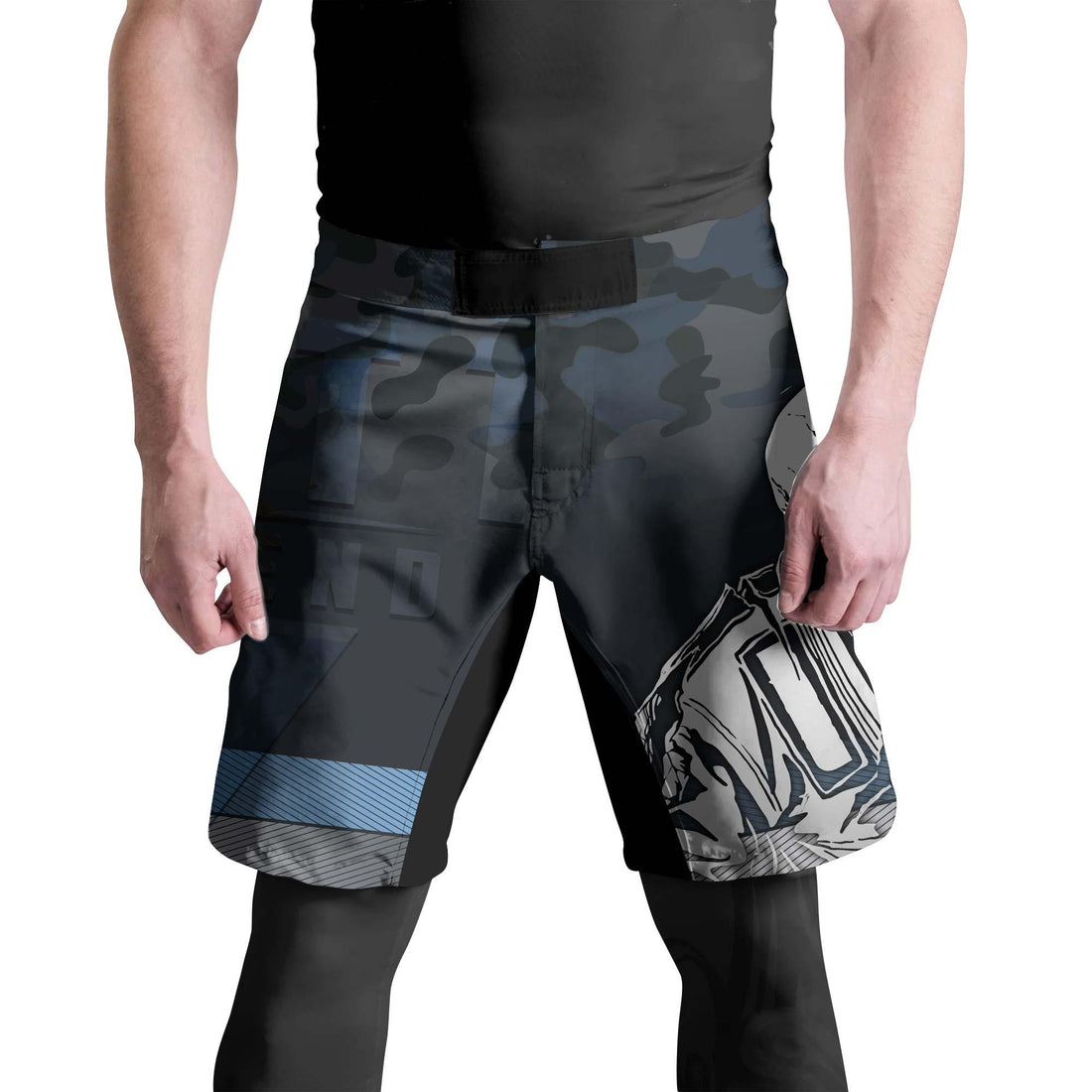 Argentina Skull Fighter Fight Shorts