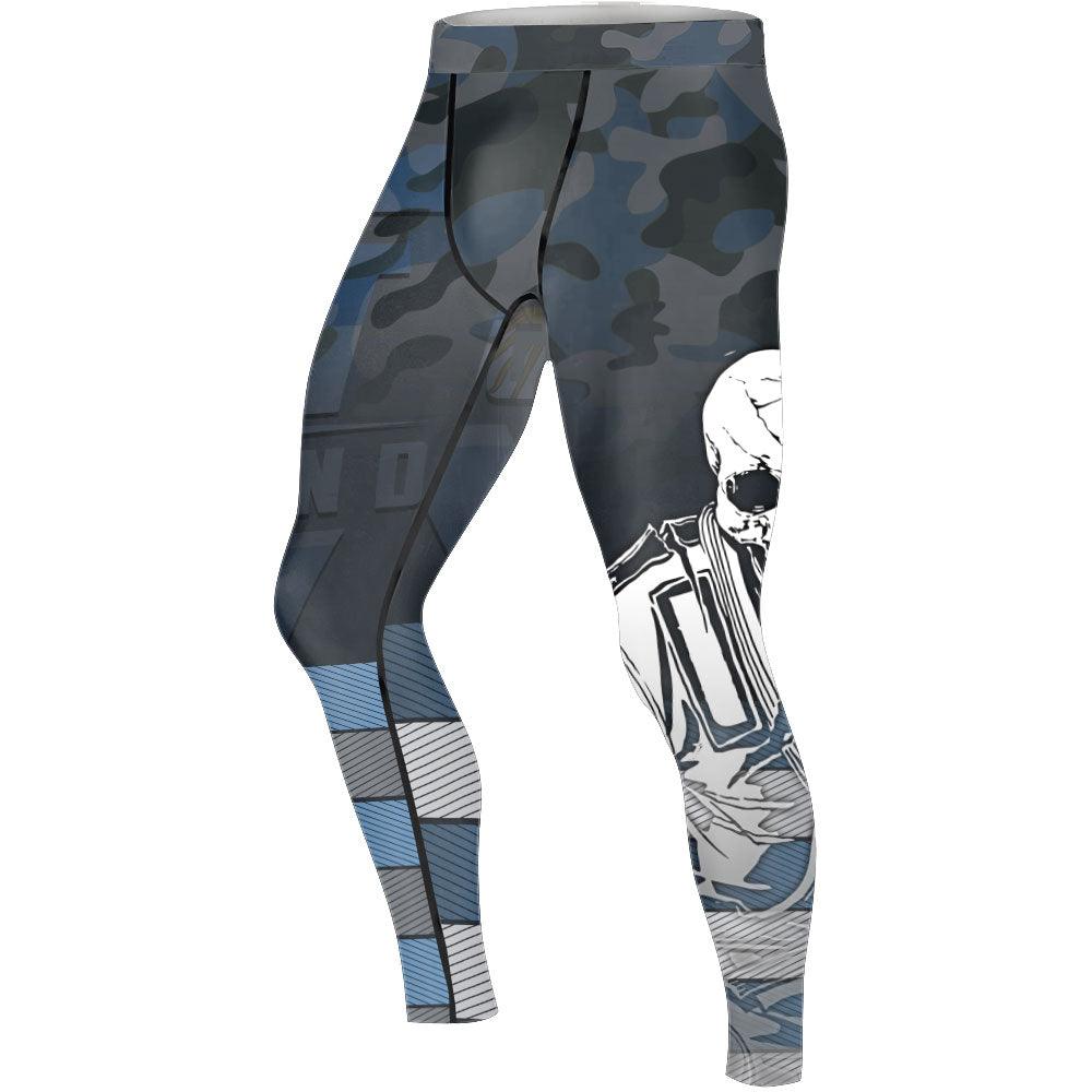 Argentina Skull Fighter Men's Compression Leggings