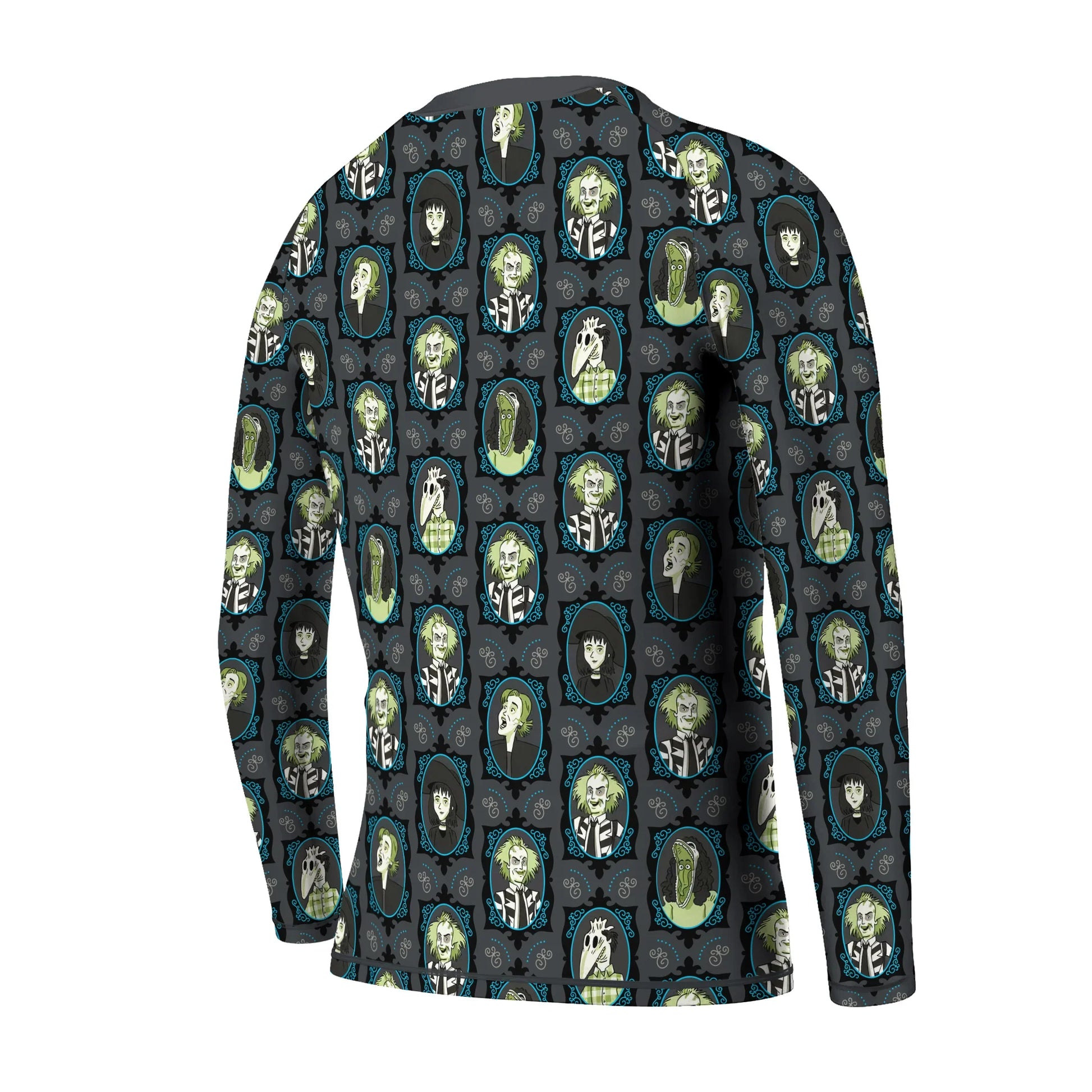 Beetlejuice Ghost Portraits Kids Rash Guard