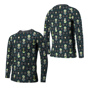 Beetlejuice Ghost Portraits Kids Rash Guard