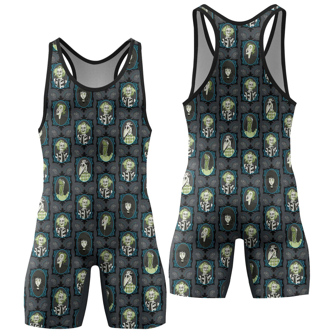 Beetlejuice Ghost Portraits Wrestling Singlet