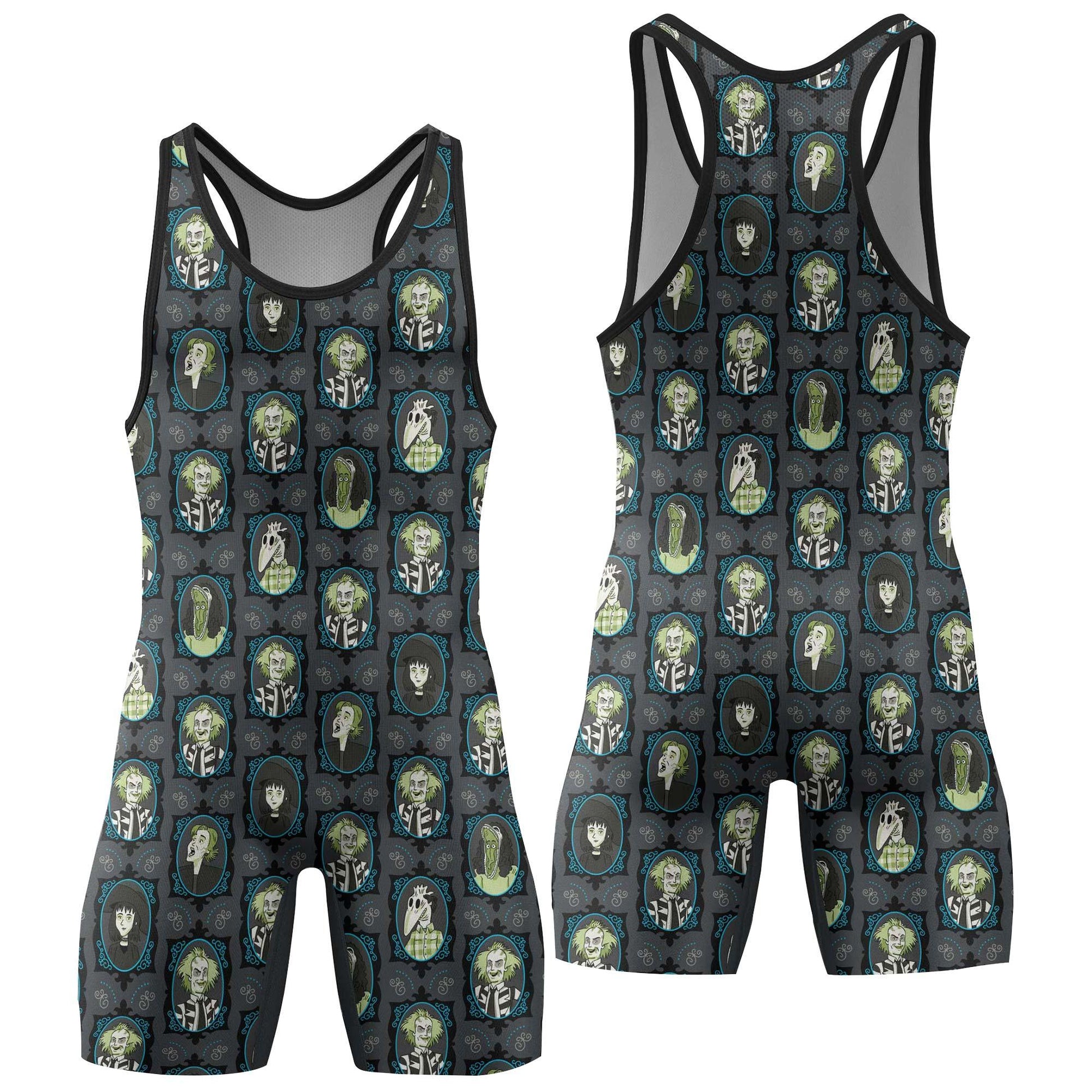 Beetlejuice Ghost Portraits Wrestling Singlet