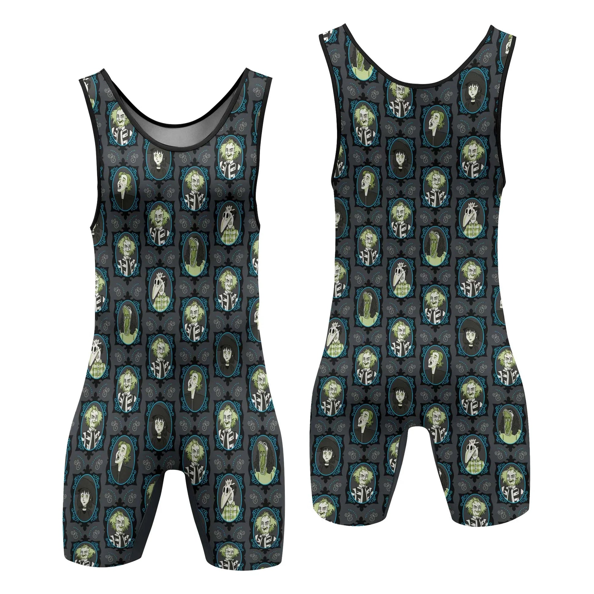 Beetlejuice Ghost Portraits Wrestling Singlet