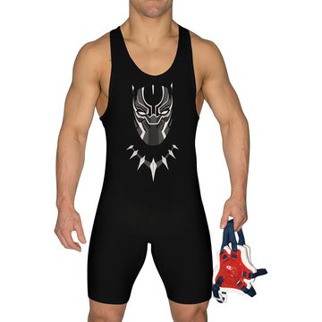 Black Panther Symbol Wrestling Singlet