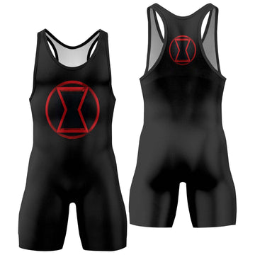 Black Widow Symbol Wrestling Singlet