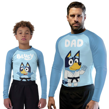 Bluey Dad Rash Guard
