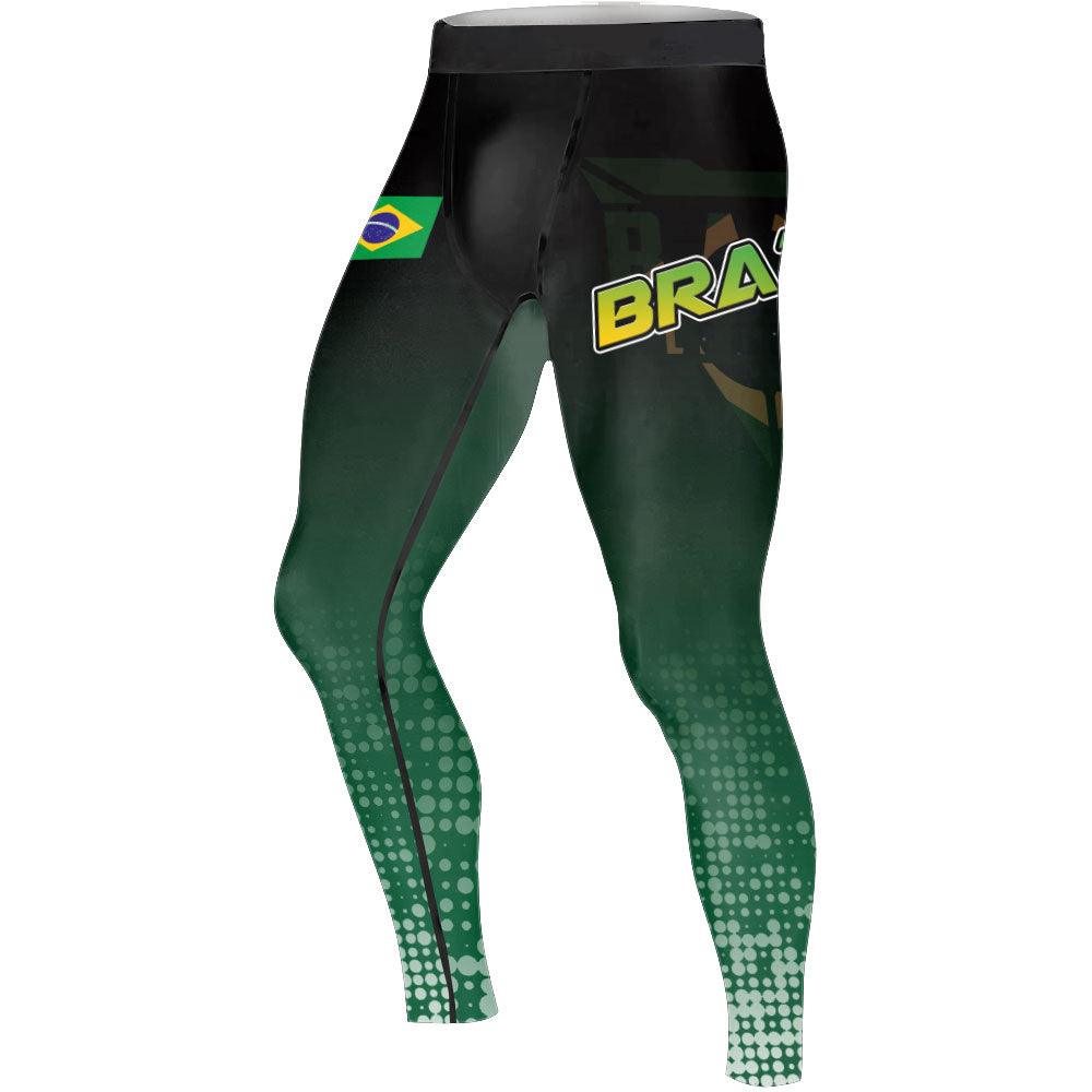 Brazil Halftone Men's Compression Leggings