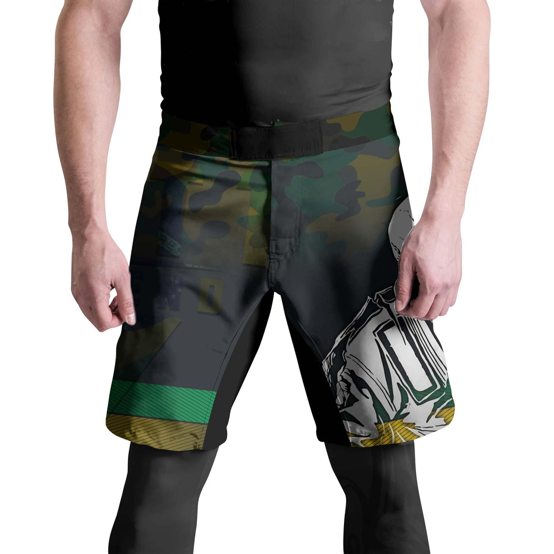 Brazil Skull Fighter Fight Shorts