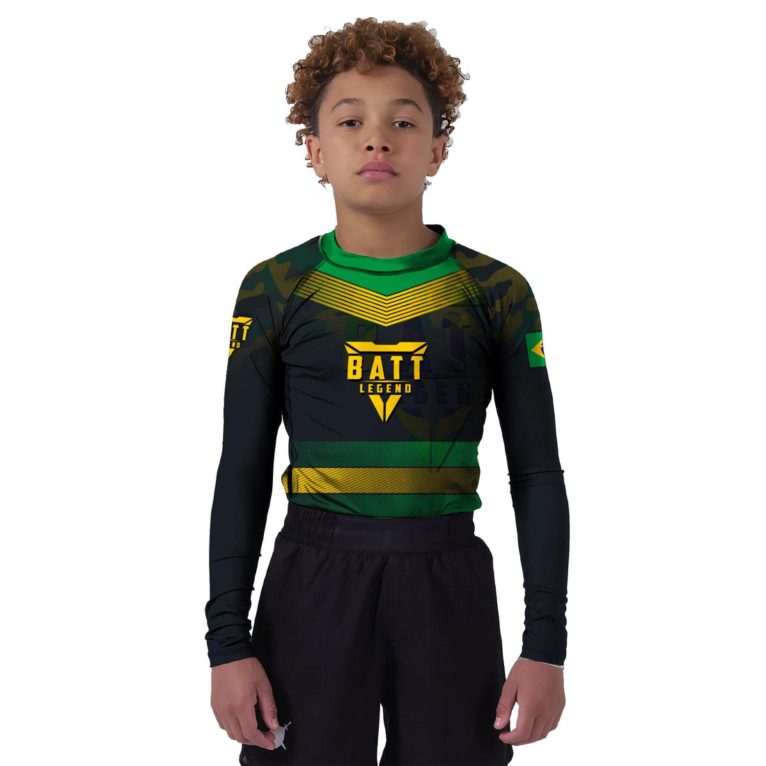 Brazil Skull Fighter Kids Rash Guard
