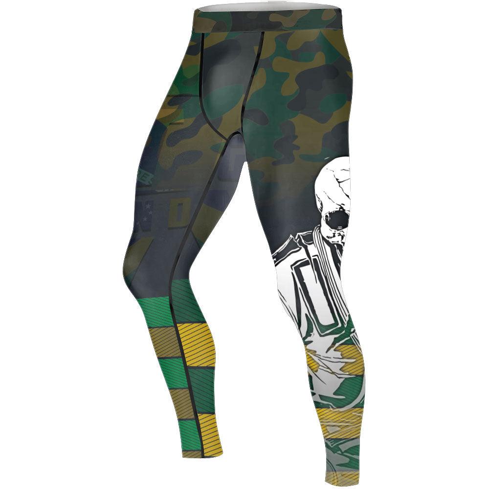 Brazil Skull Fighter Men's Compression Leggings