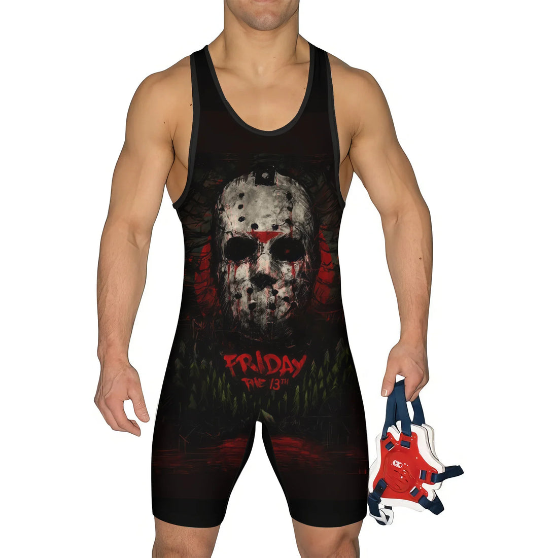 Camp Crystal Lake Friday The 13th Wrestling Singlet