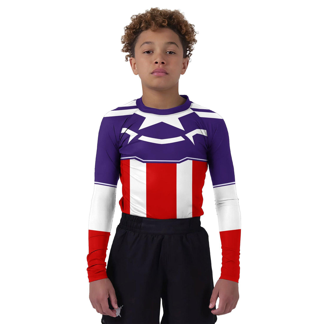 Captain America Sam Wilson Kids Rash Guard