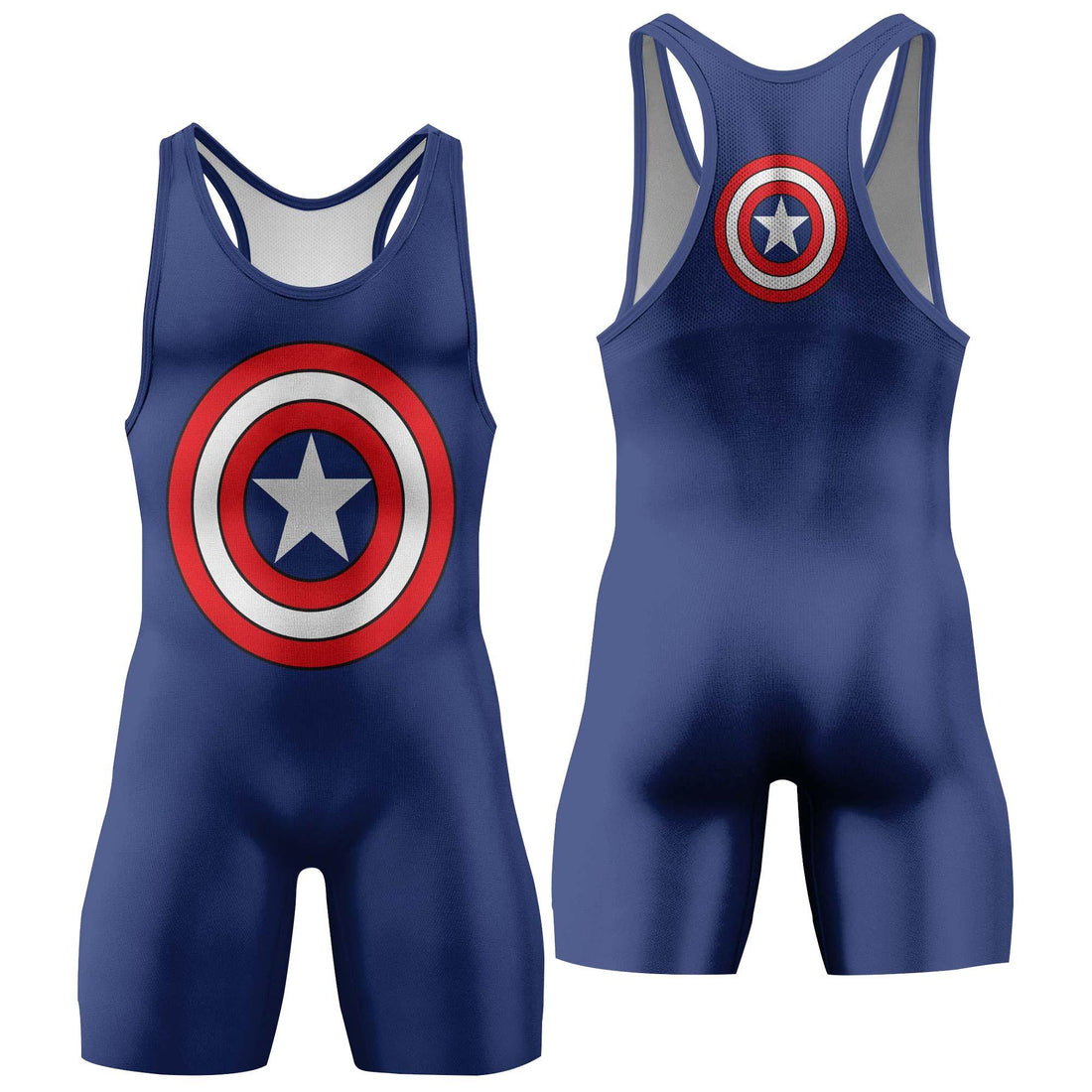 Captain America Shield Symbol Wrestling Singlet