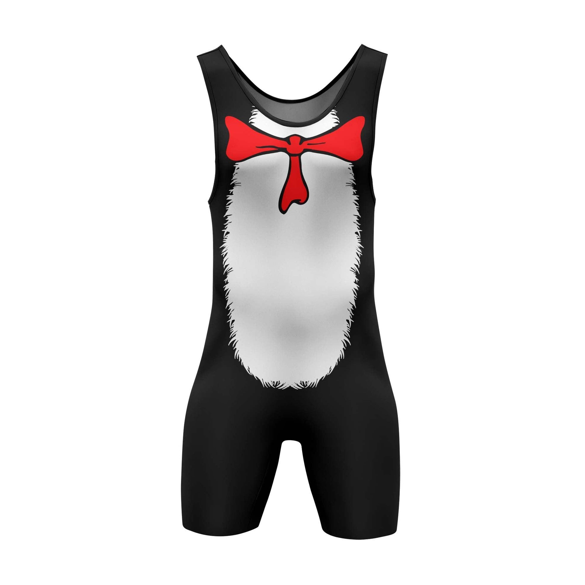 Cat in the Hat Cosplay Wrestling Singlet