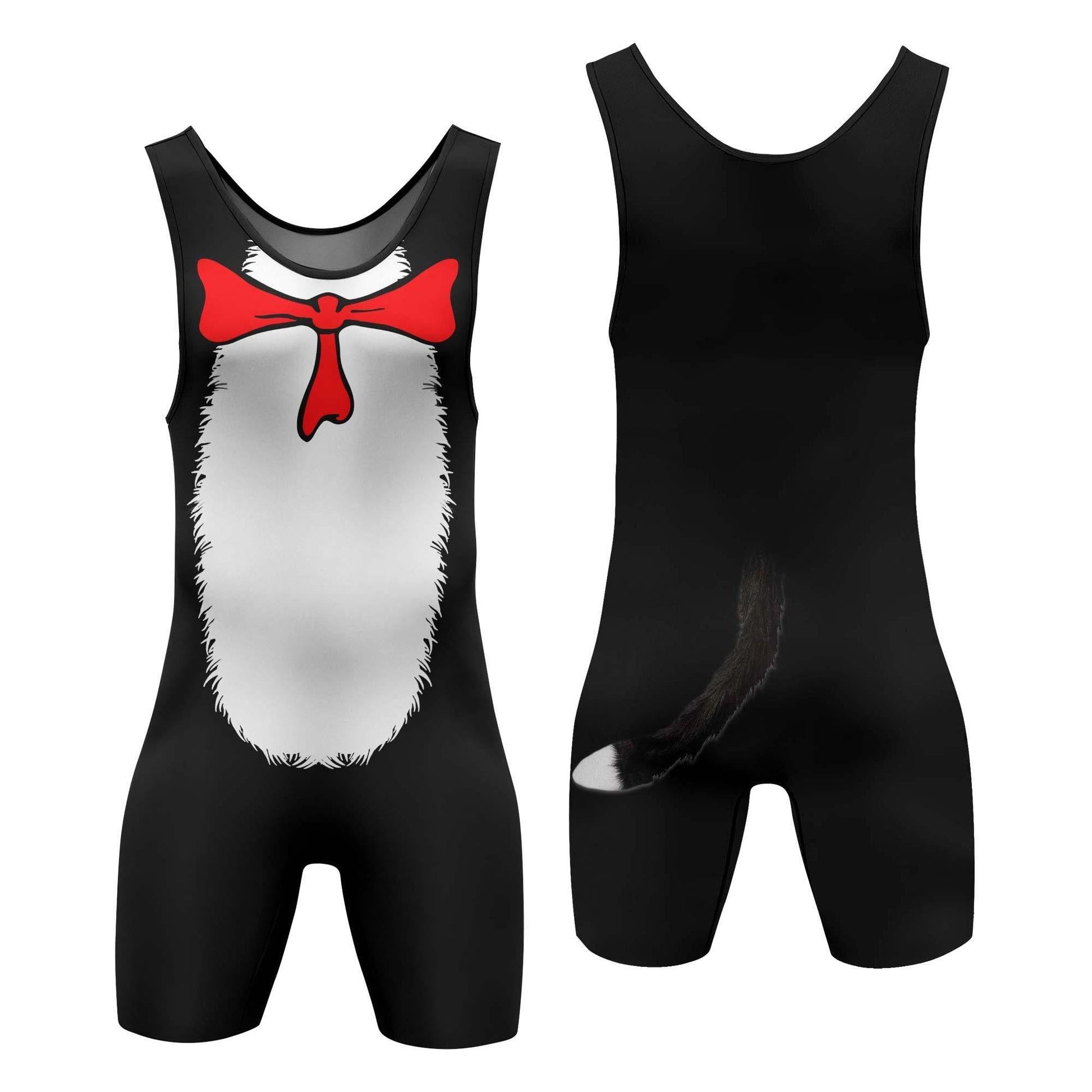 Cat in the Hat Cosplay Wrestling Singlet