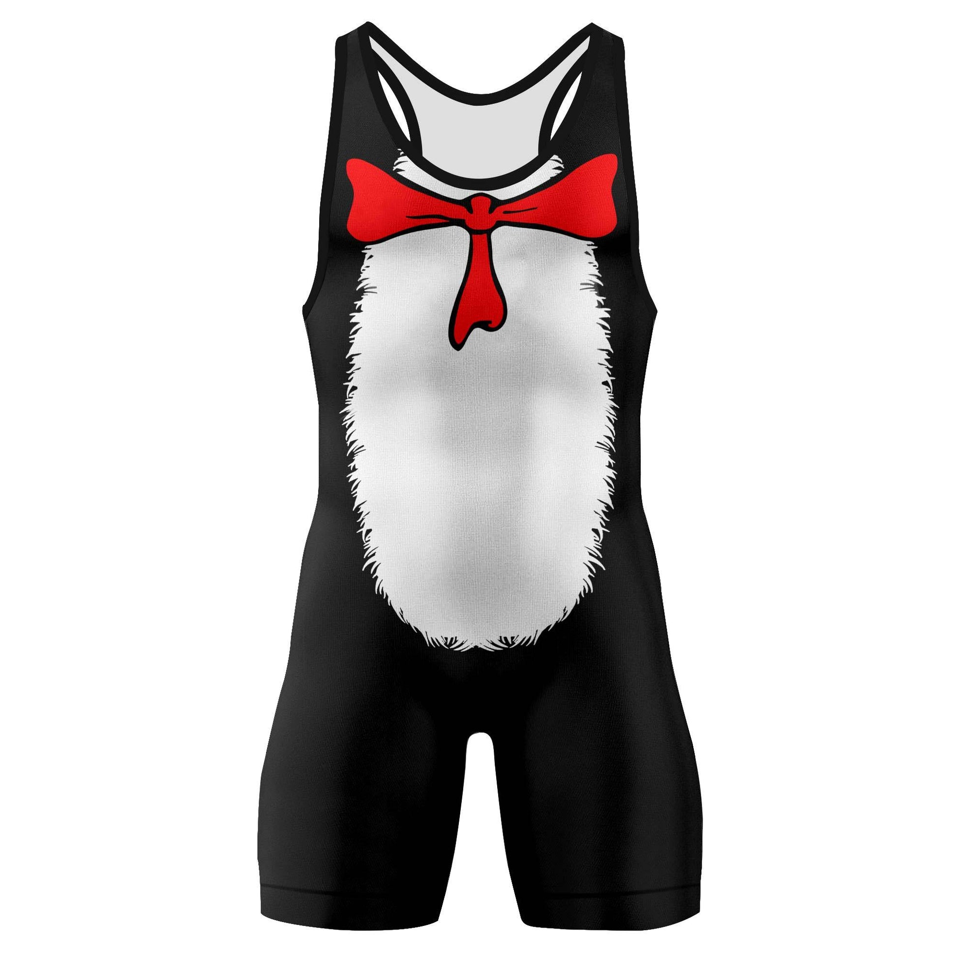Cat in the Hat Cosplay Wrestling Singlet