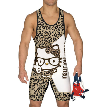 Cheetah Hello Kitty Wrestling Singlet