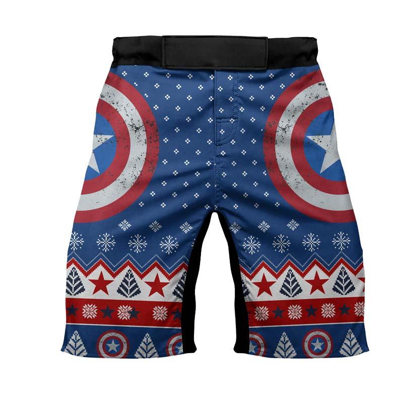 Christmas Captain America Fight Shorts