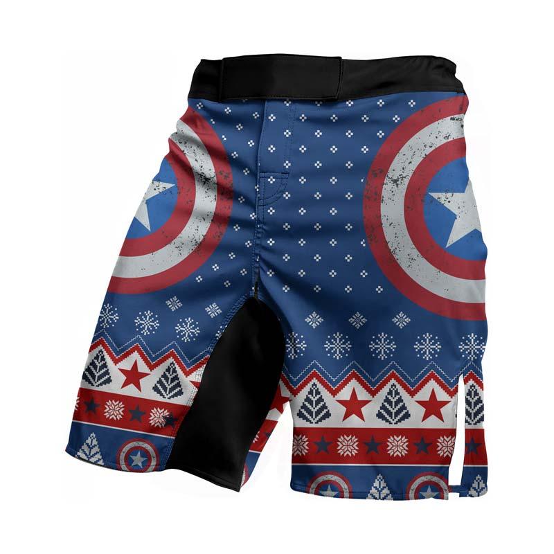 Christmas Captain America Fight Shorts