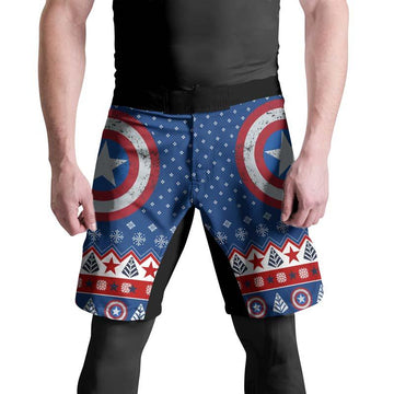 Christmas Captain America Fight Shorts
