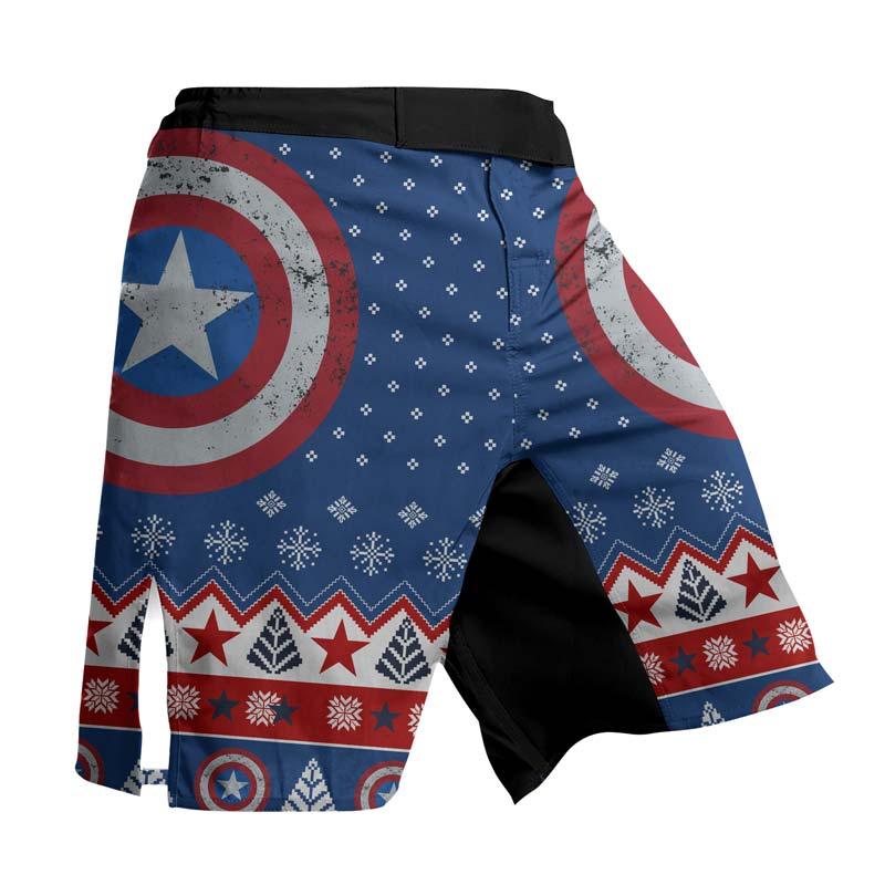Christmas Captain America Fight Shorts