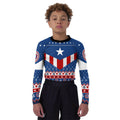 Christmas Captain America Kids Rash Guard
