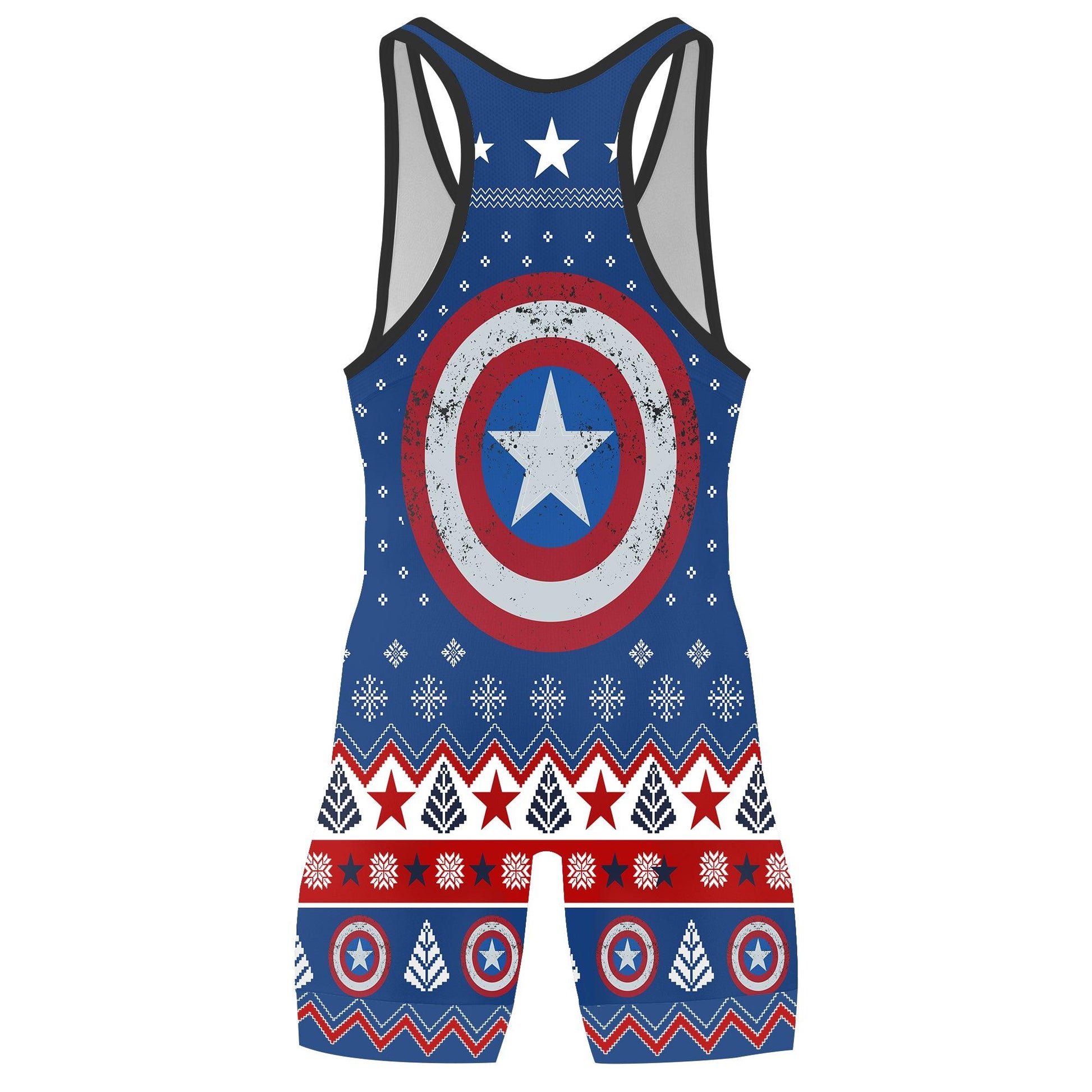 Christmas Captain America Wrestling Singlet