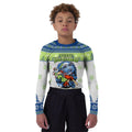 Christmas Santa Choking Grinch Kids Rash Guard