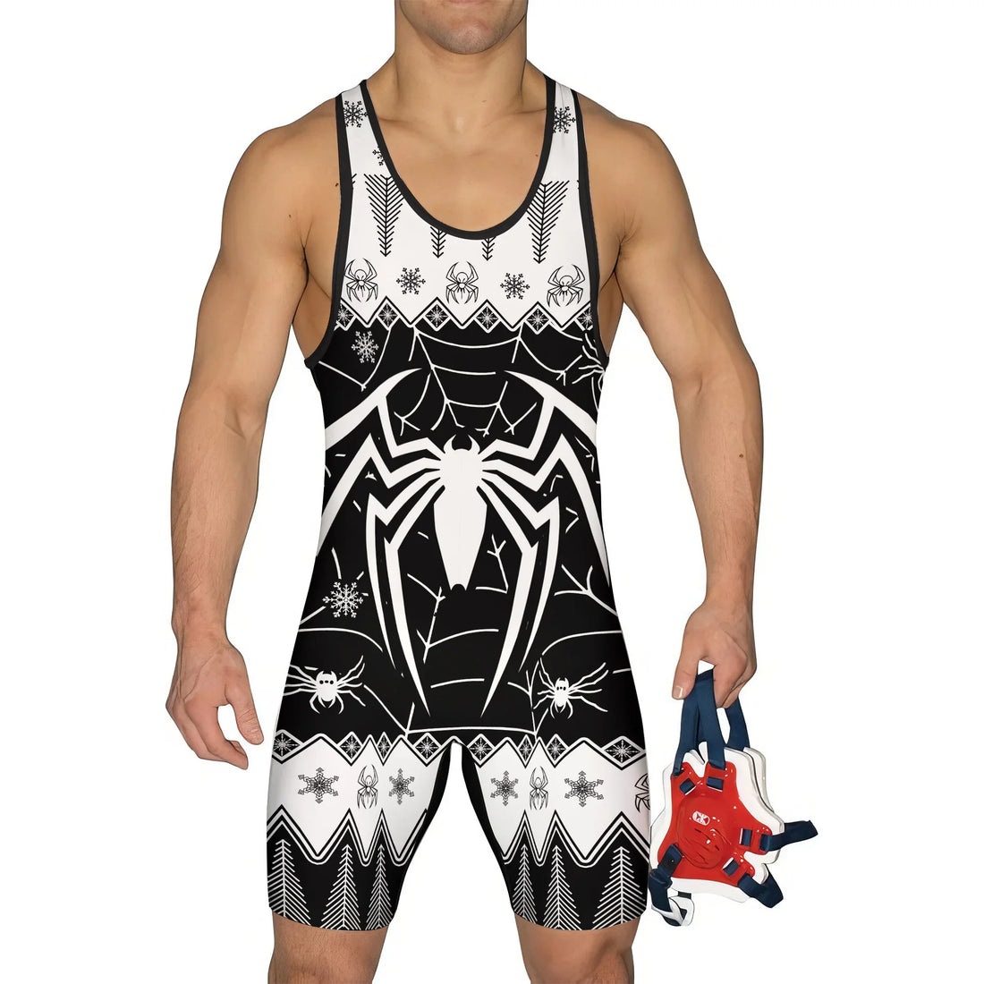 Christmas Spiderman Wrestling Singlet