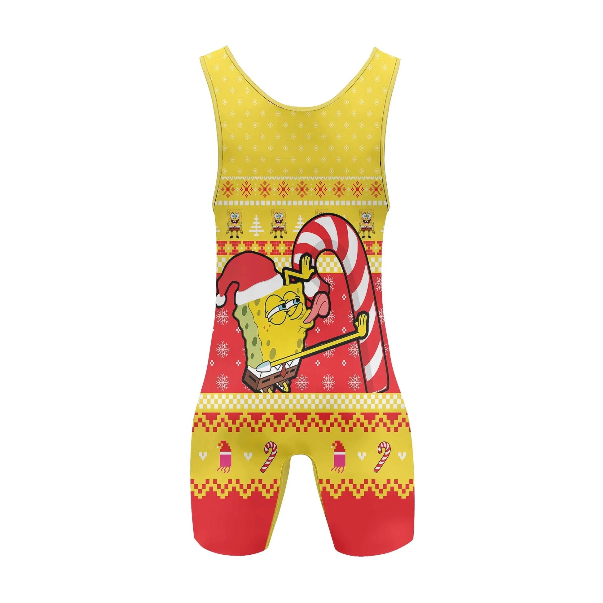 Christmas Spongebob Wrestling Singlet