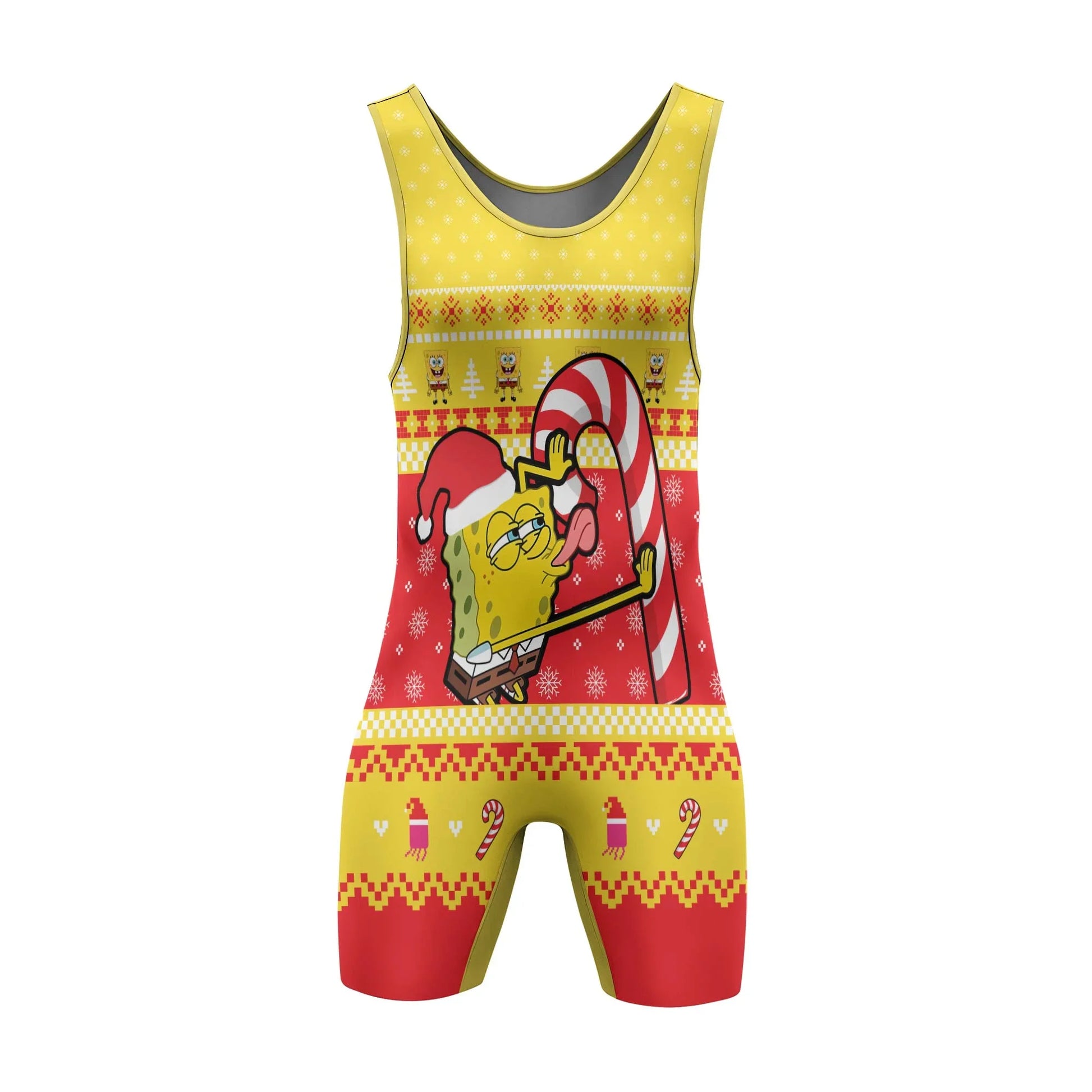 Christmas Spongebob Wrestling Singlet