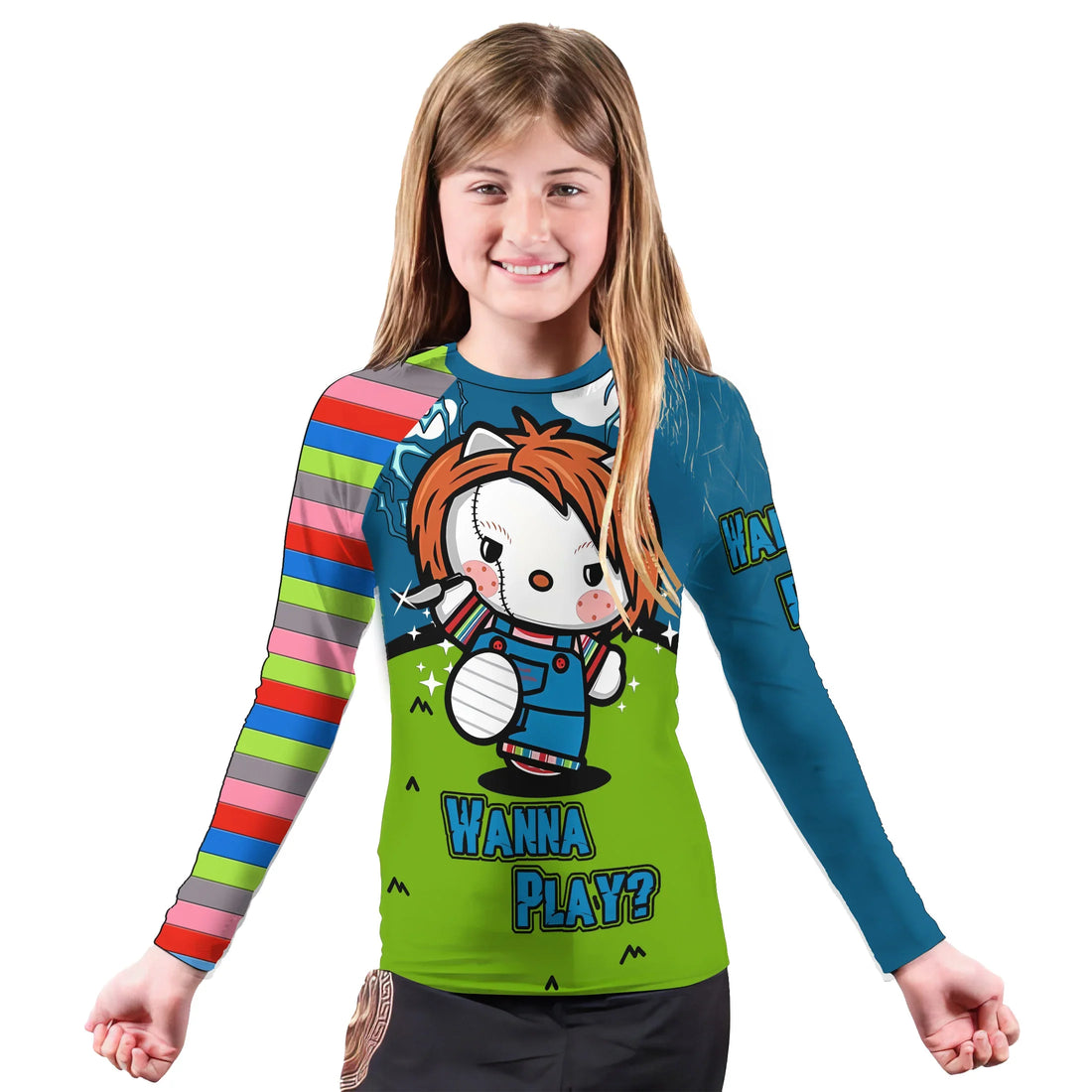 Chucky Kitty Kids Rash Guard