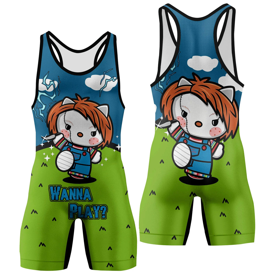 Chucky Kitty Wrestling Singlet
