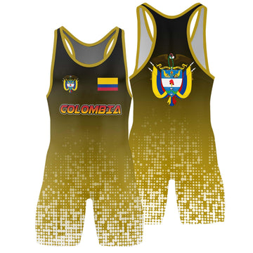 Colombia Halftone Wrestling Singlet