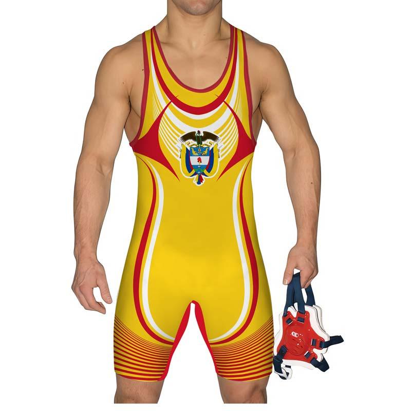Colombia Olympic Wrestling Singlet