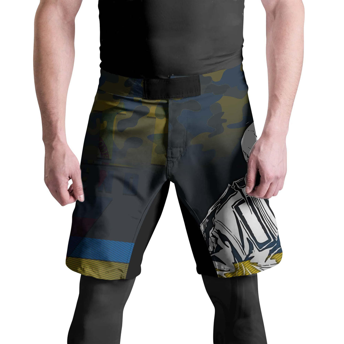 Colombia Skull Fighter Fight Shorts