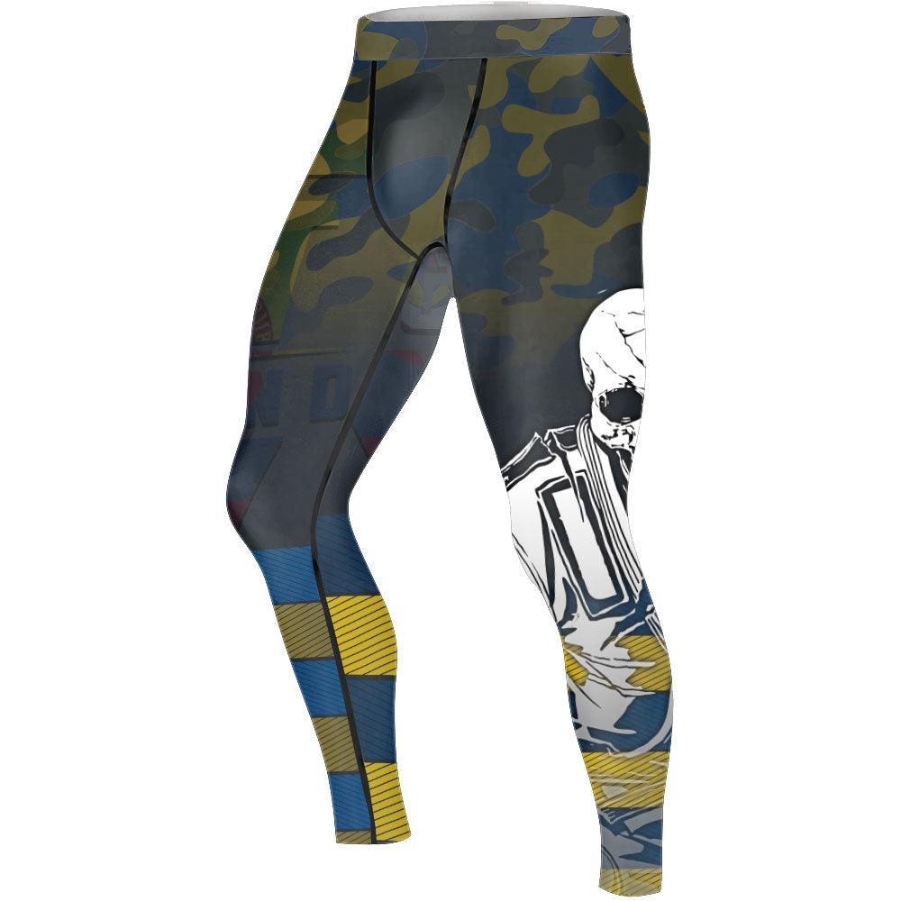 Colombia Skull Fighter Men's Compression Leggings