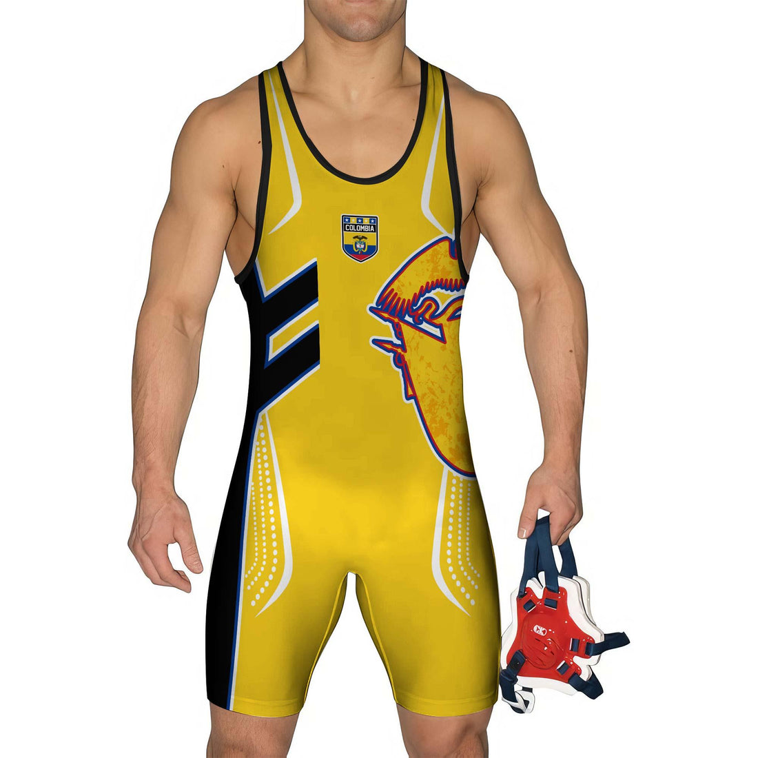 Colombia Sublimated Wrestling Singlet