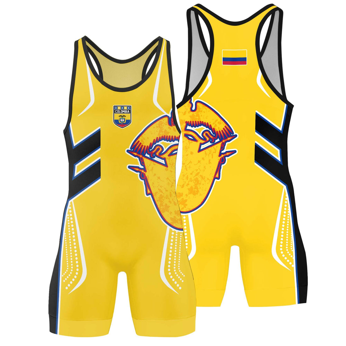 Colombia Sublimated Wrestling Singlet