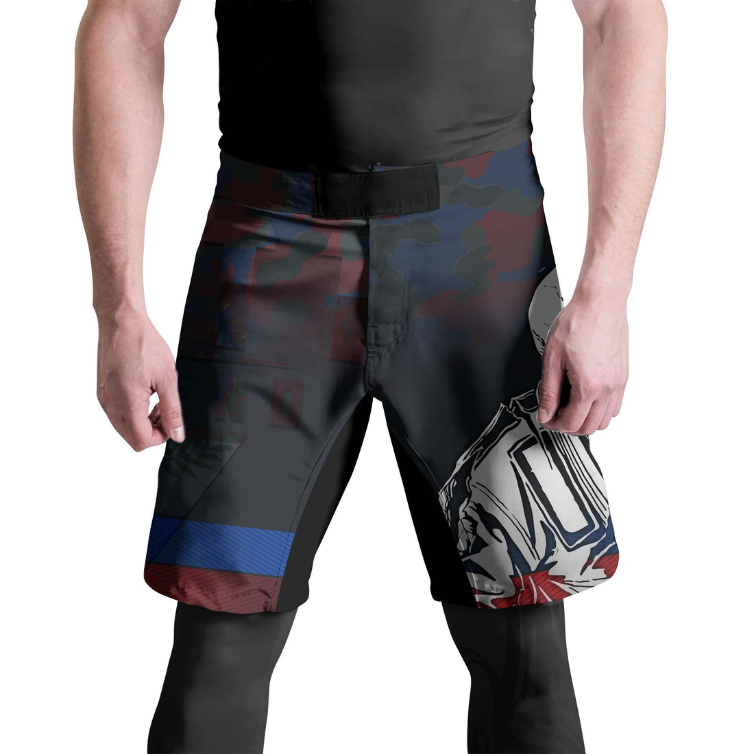 Costa Rica Skull Fighter Fight Shorts