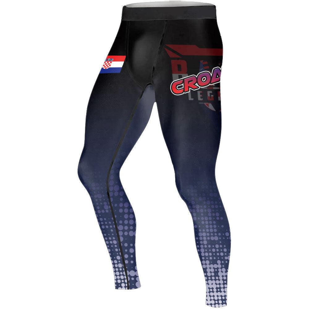 Croatia Halftone Men's Compression Leggings