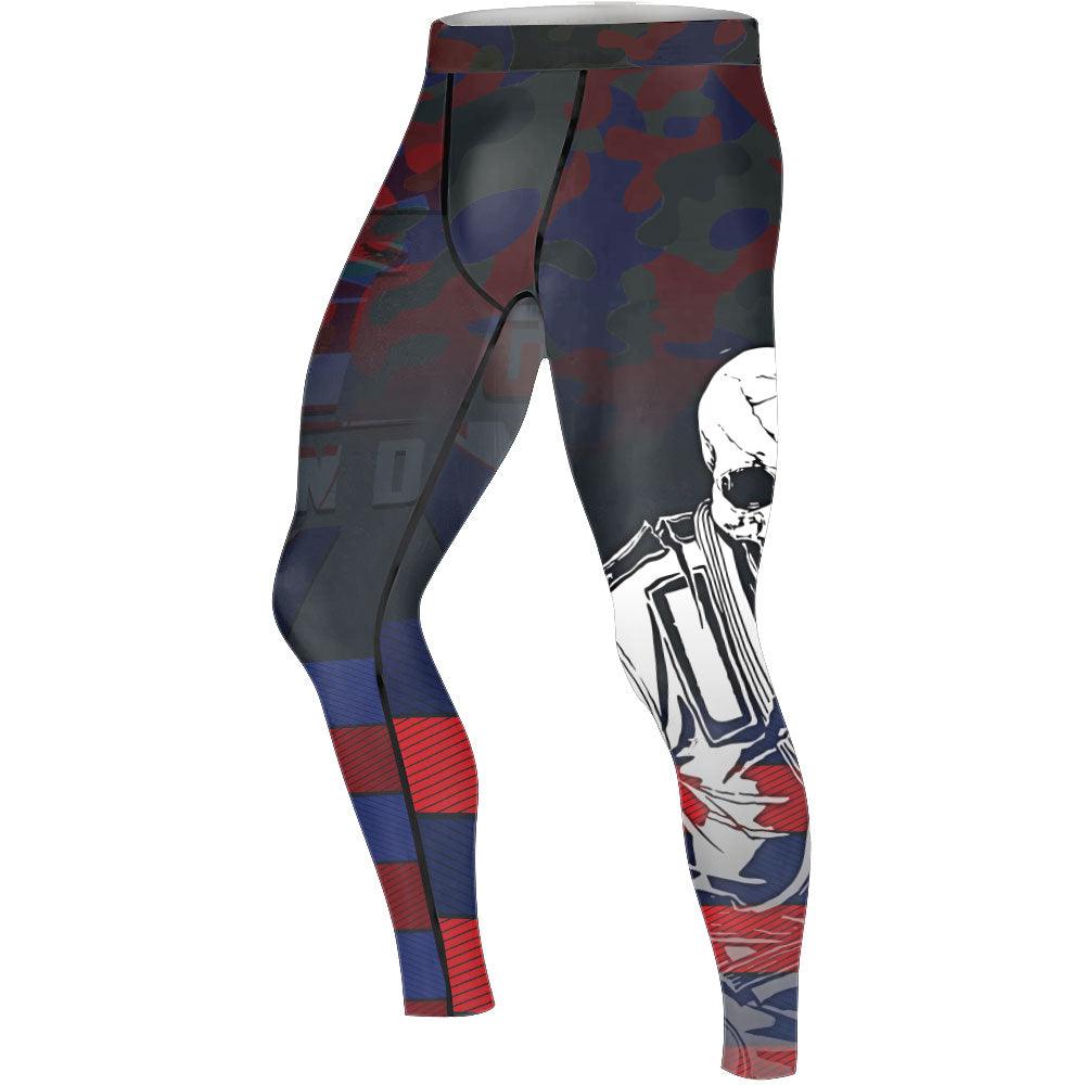 Croatia Skull Fighter Men's Compression Leggings