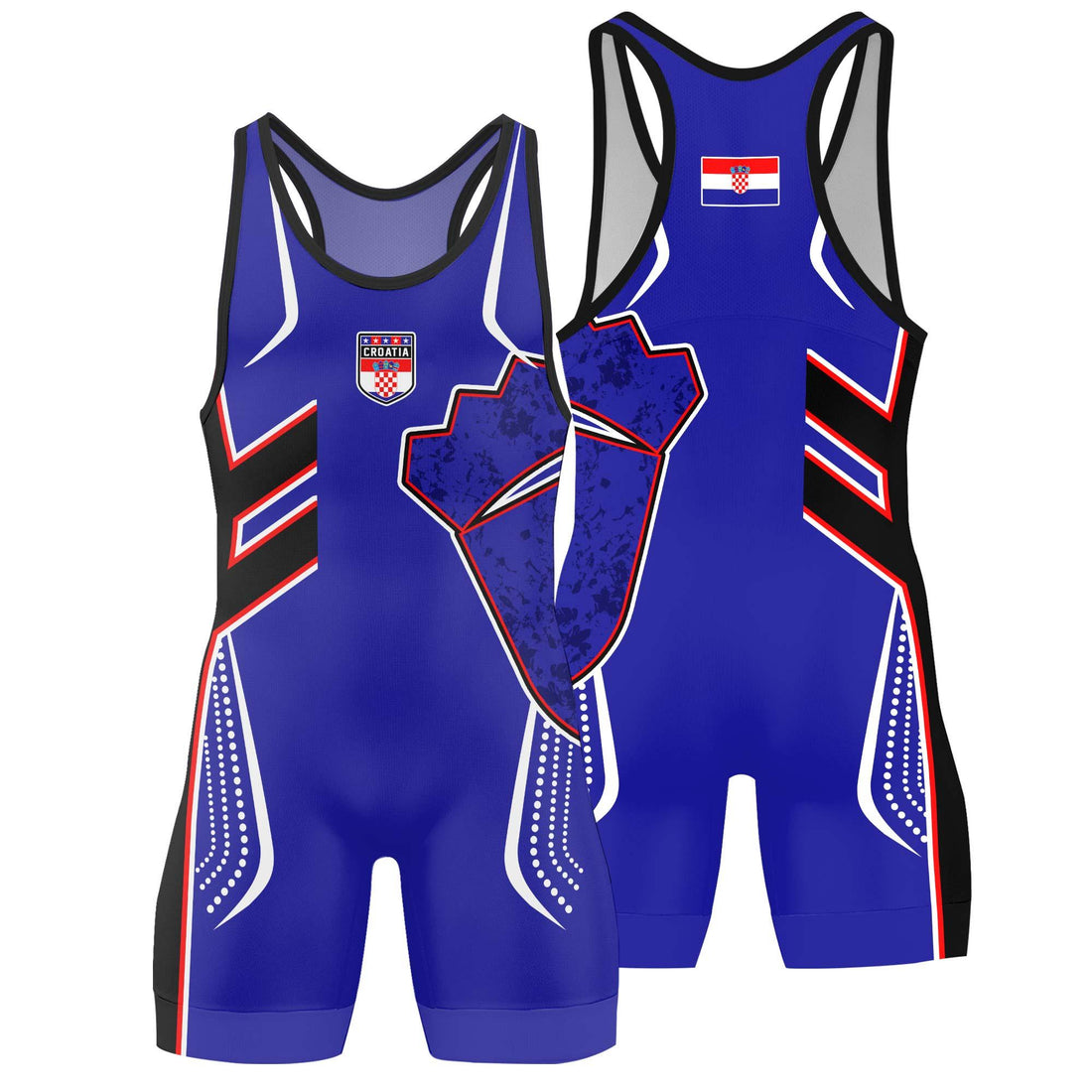 Croatia Sublimated Wrestling Singlet